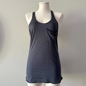 Aritzia Wilfred Tank Top Blue Womens Size XS Front Pocket Relaxed Fit